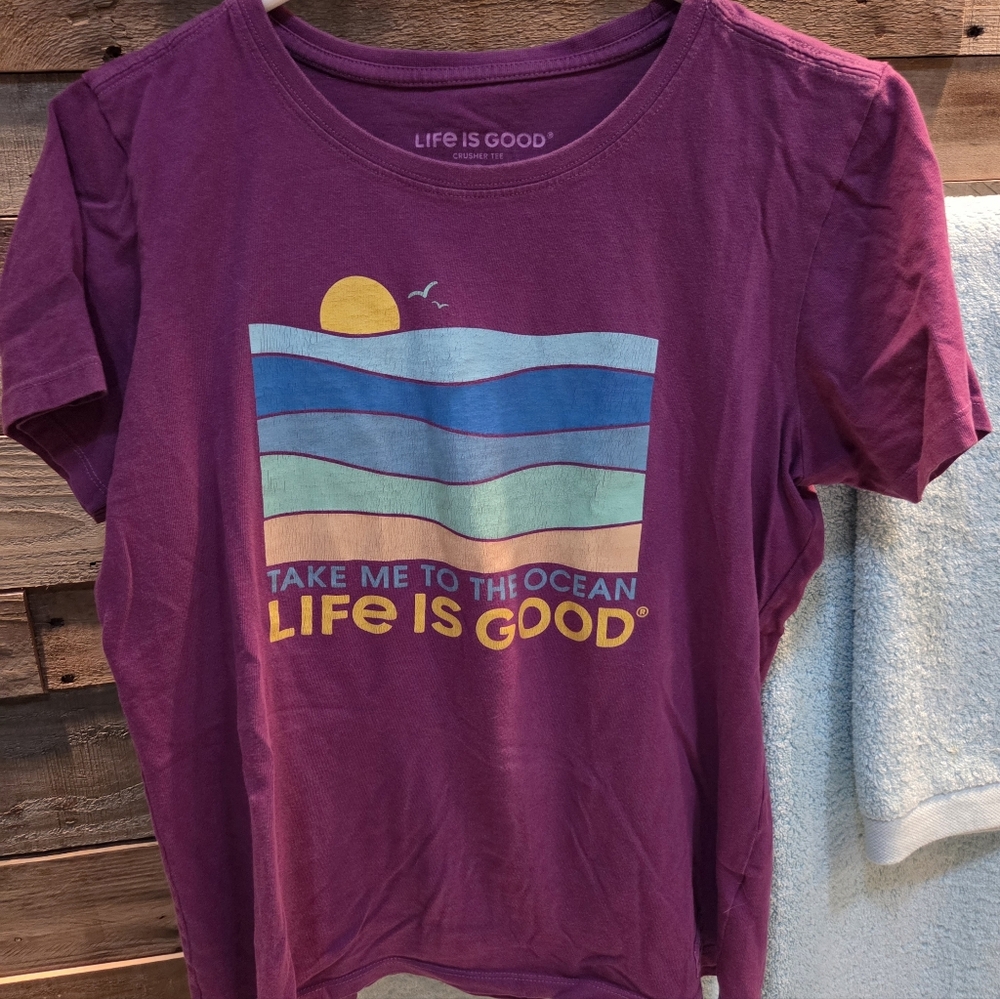 Life Is Good Crusher Tee, "Take Me To The Ocean"